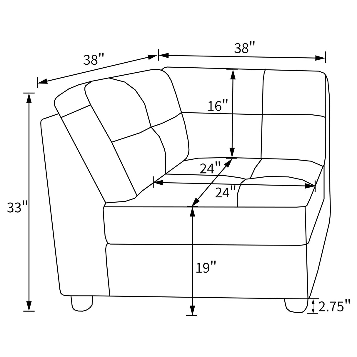 Claude Dove 7-Piece Upholstered Modular Sectional Sofa