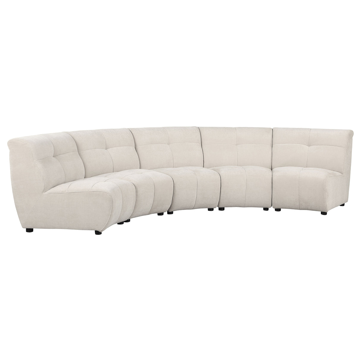 Charlotte Ivory 5-Piece Upholstered Modular Sectional Sofa