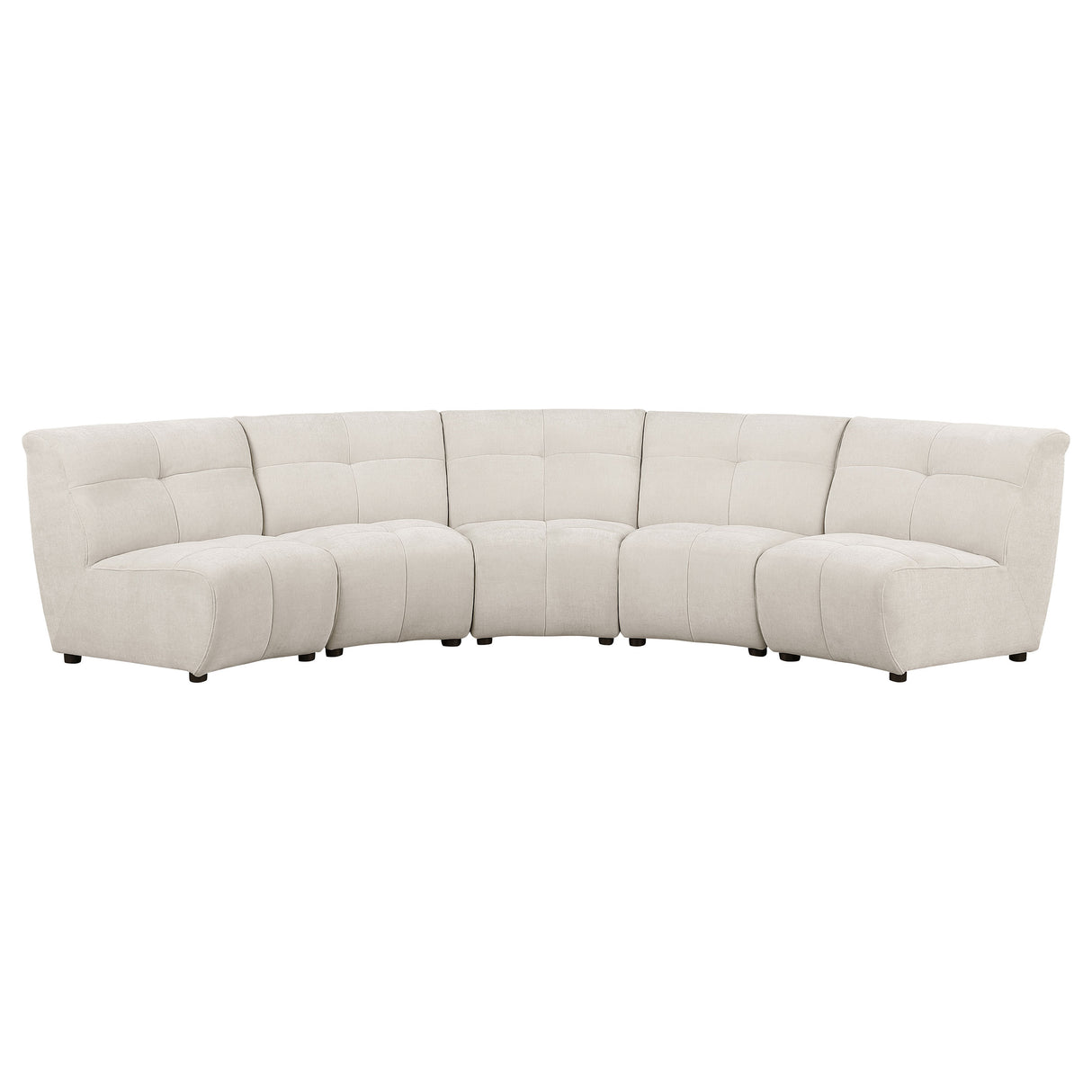 Charlotte Ivory 5-Piece Upholstered Modular Sectional Sofa