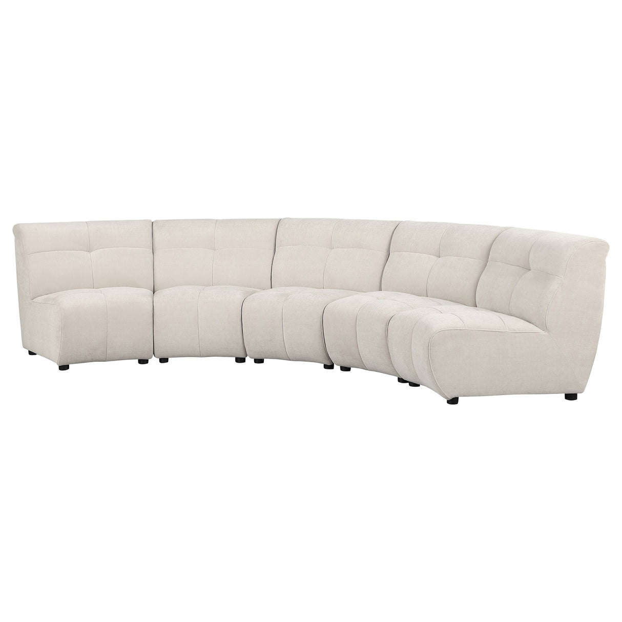 Charlotte Ivory 5-Piece Upholstered Modular Sectional Sofa