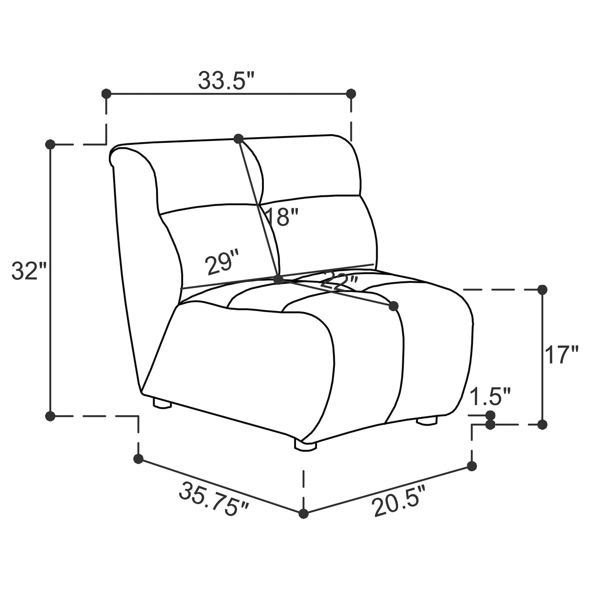 Charlotte Ivory 5-Piece Upholstered Modular Sectional Sofa