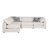 Serene Beige 4-Piece Upholstered Modular Sectional Sofa