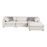 Serene Beige 4-Piece Upholstered Modular Sectional Sofa