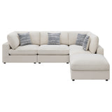 Serene Beige 5-Piece Upholstered Modular Sectional Sofa