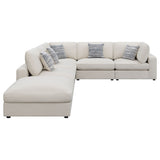 Serene Beige 6-Piece Upholstered Modular Sectional Sofa