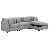 Cambria Grey 4-Piece Upholstered Modular Sectional Sofa