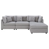 Cambria Grey 4-Piece Upholstered Modular Sectional Sofa