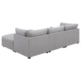 Cambria Grey 4-Piece Upholstered Modular Sectional Sofa