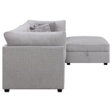 Cambria Grey 4-Piece Upholstered Modular Sectional Sofa