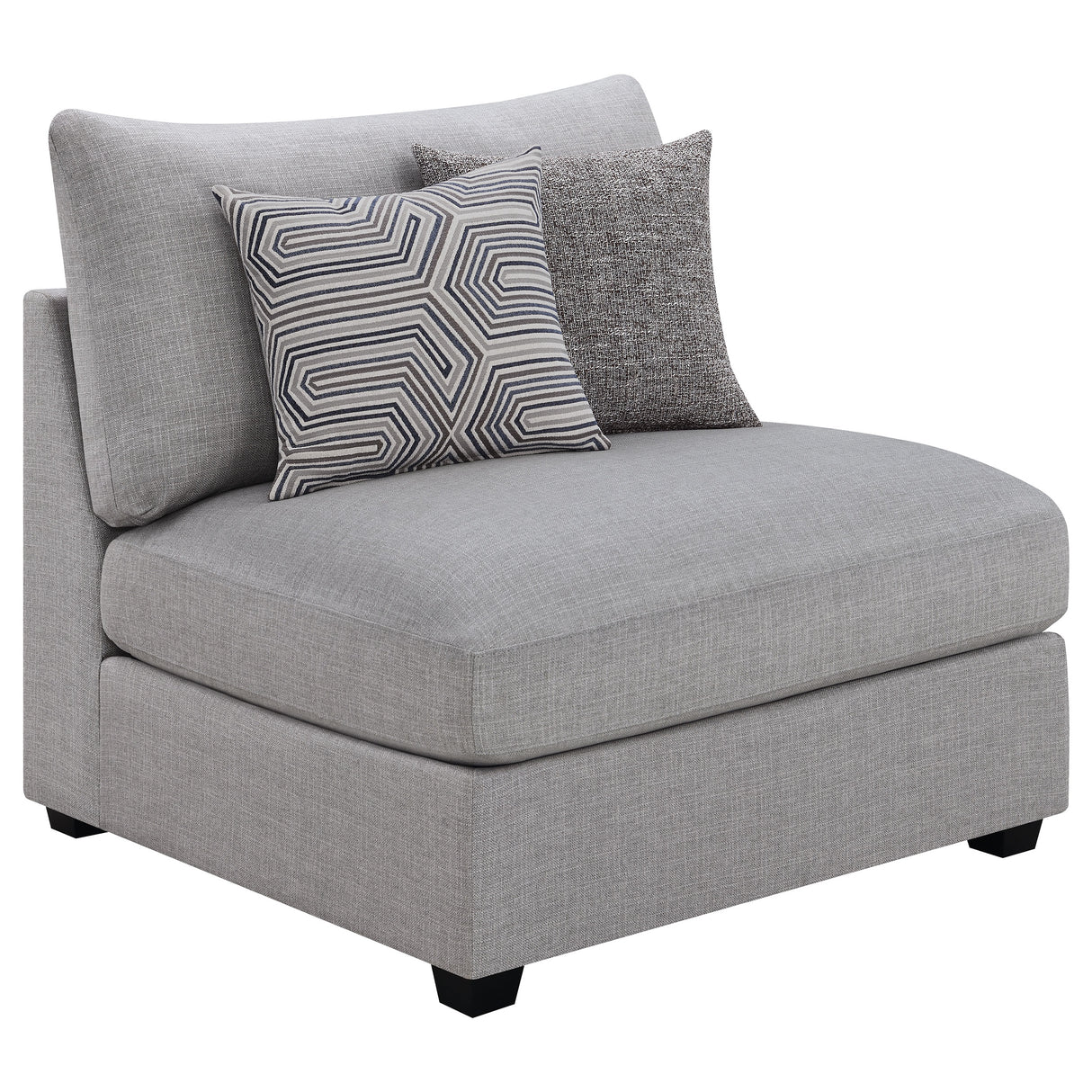 Cambria Grey 4-Piece Upholstered Modular Sectional Sofa