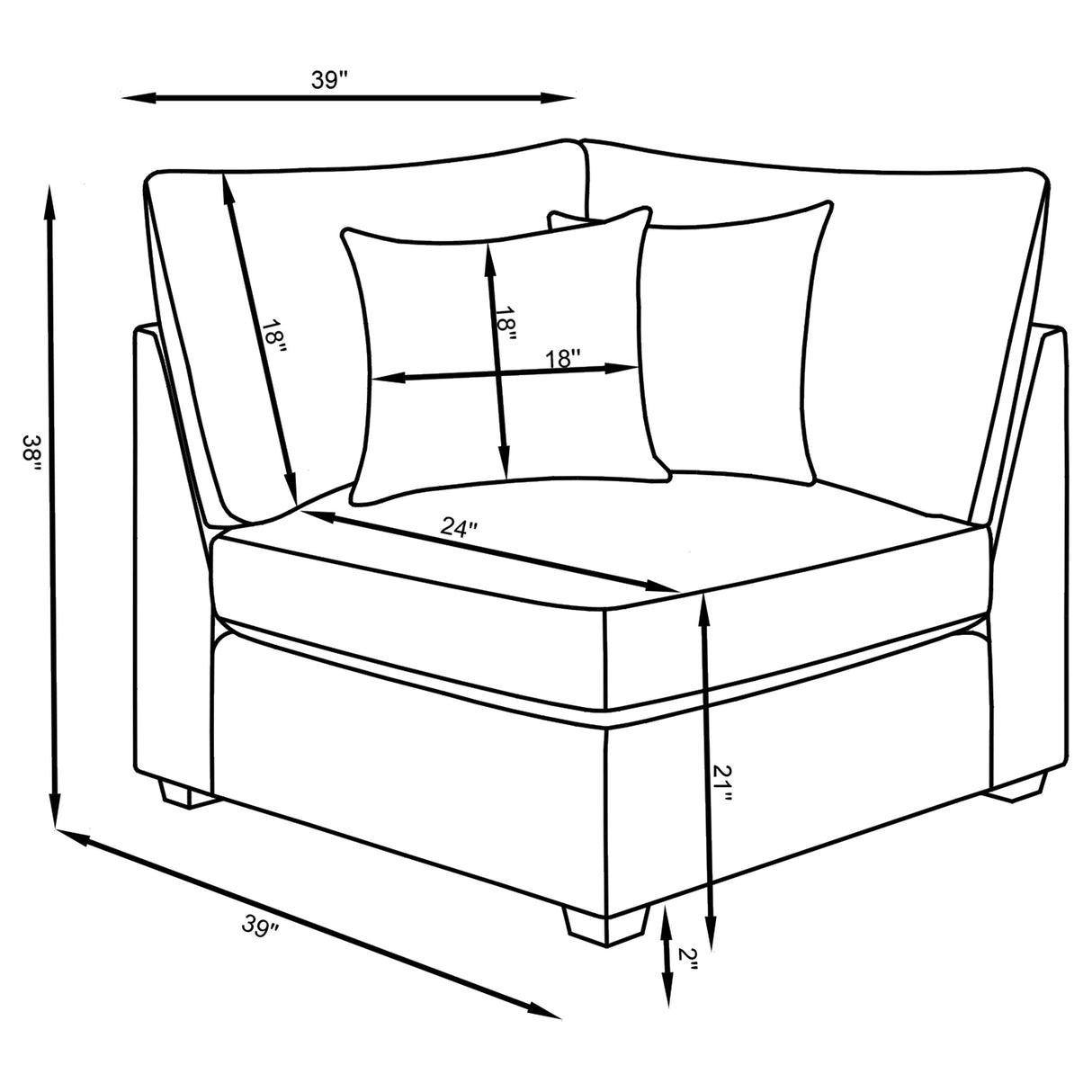 Cambria Grey 4-Piece Upholstered Modular Sectional Sofa