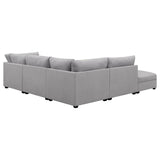 Cambria Grey 5-Piece Upholstered Modular Sectional Sofa