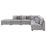 Cambria Grey 6-Piece Upholstered Modular Sectional Sofa