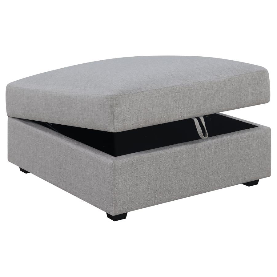 Cambria Square Storage Ottoman Grey