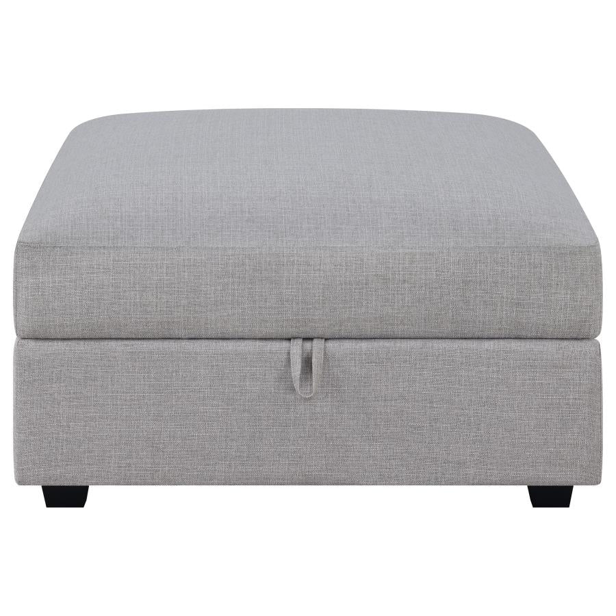 Cambria Square Storage Ottoman Grey