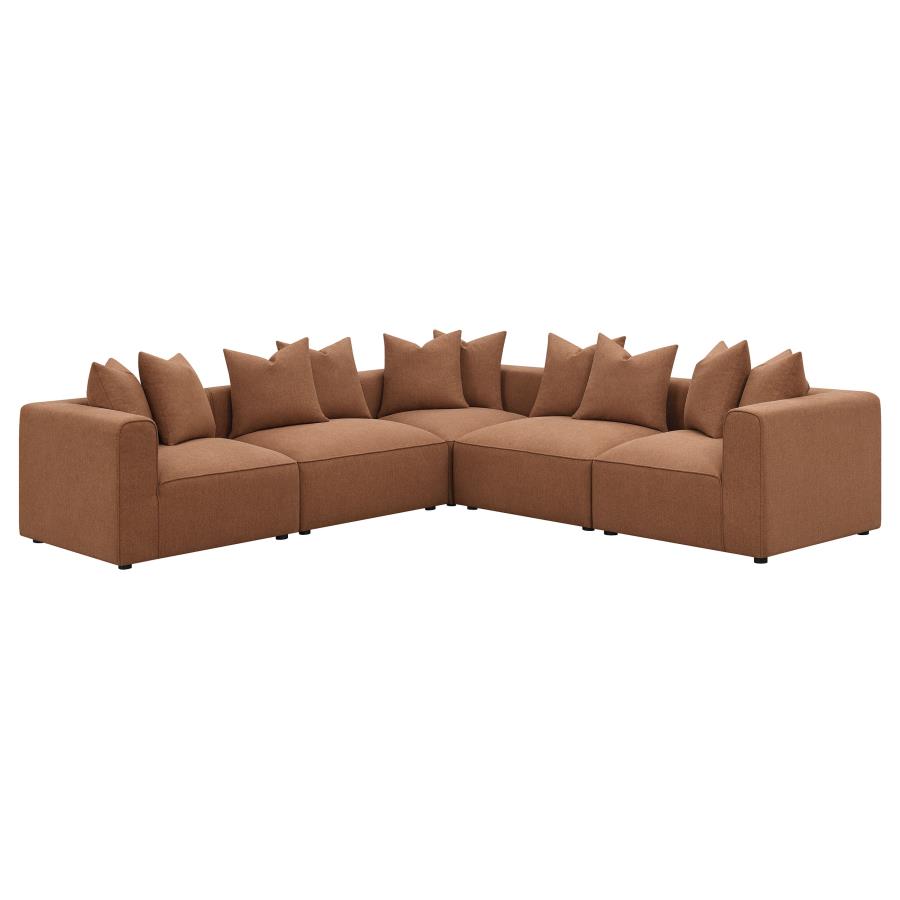 Jennifer Upholstered Corner Terracotta