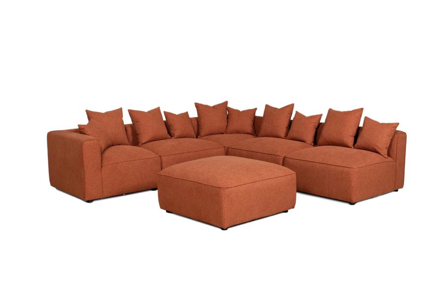 Jennifer Upholstered Corner Terracotta