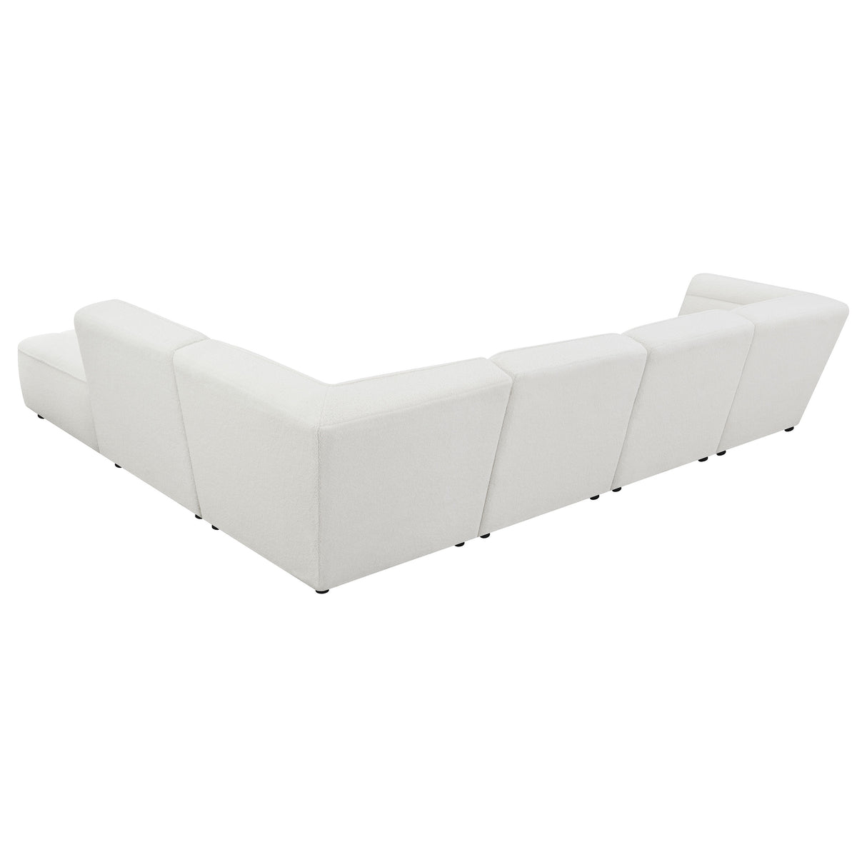 Sunny Ivory 6-Piece Upholstered Modular Sectional Sofa Natural