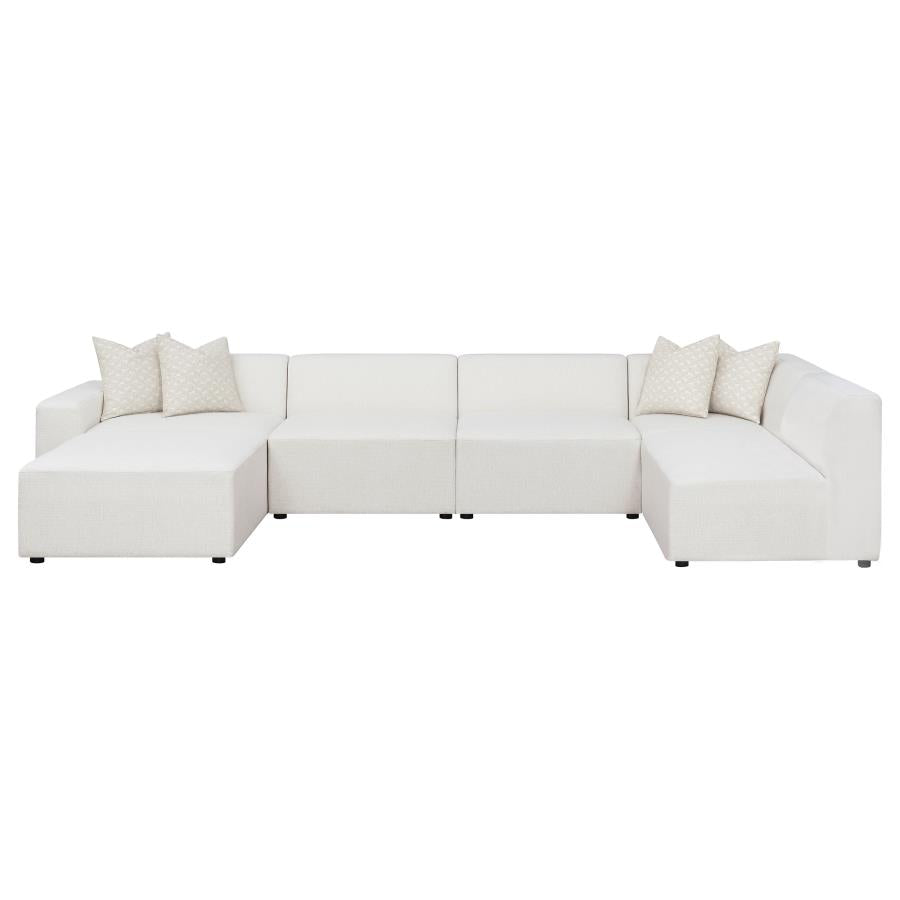 Freddie Pearl 6-Piece Upholstered Modular Sectional Sofa