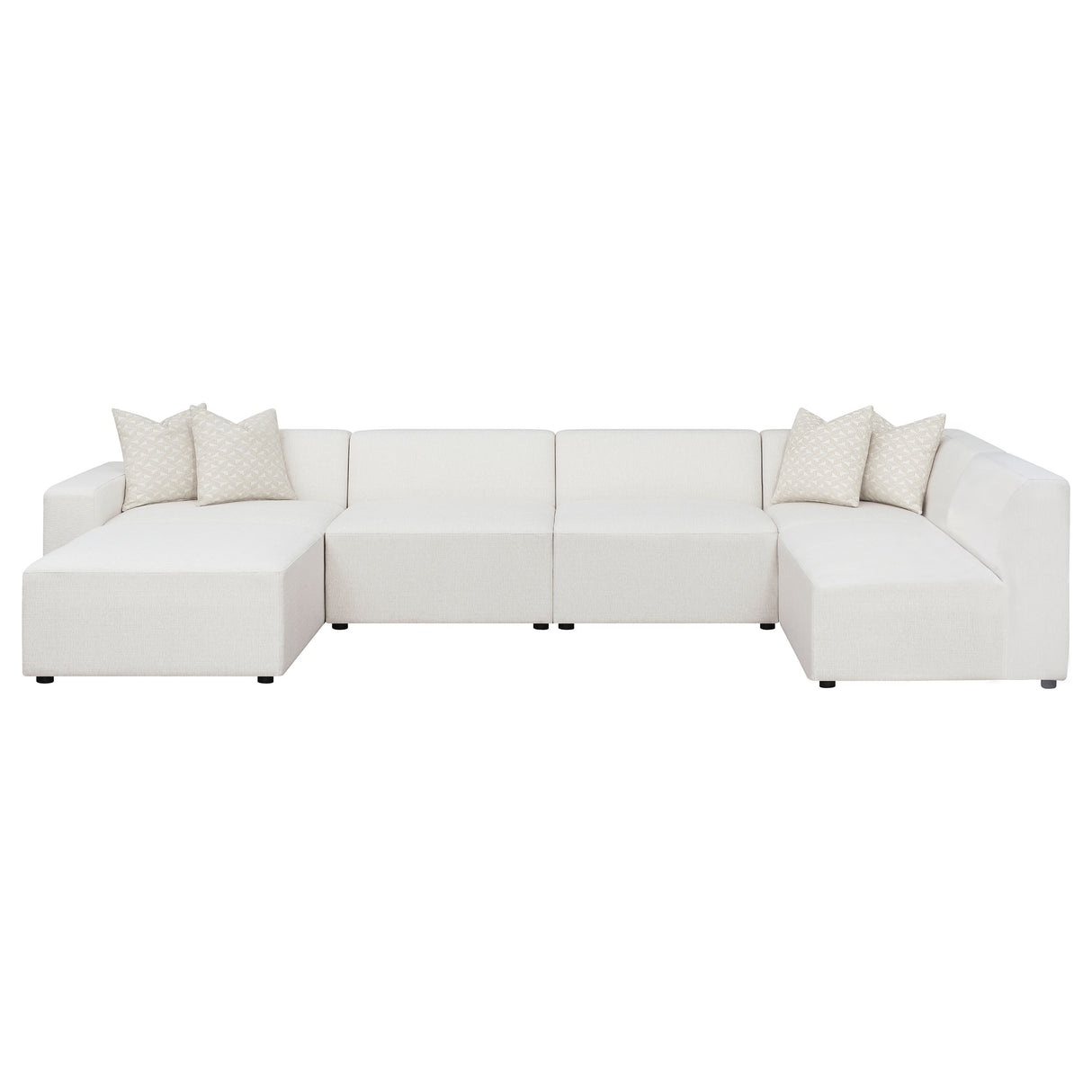 Freddie Pearl 6-Piece Upholstered Modular Sectional Sofa