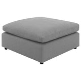 Raleigh Boucle Upholstered Ottoman Grey