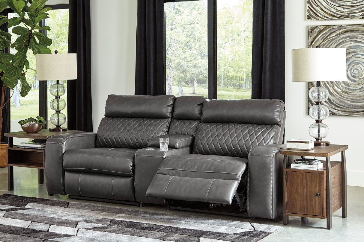 Samperstone 3-Piece Power Reclining Sectional Loveseat