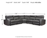 Samperstone 5-Piece Power Reclining Sectional