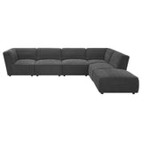 Sunny Dark Charcoal 6-Piece Upholstered Modular Sectional Sofa