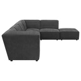 Sunny Dark Charcoal 6-Piece Upholstered Modular Sectional Sofa