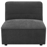 Sunny Dark Charcoal 6-Piece Upholstered Modular Sectional Sofa