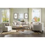 Athalia Shimmering Pearl Fabric Sofa