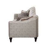 Athalia Shimmering Pearl Fabric Loveseat