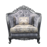 Ariadne Fabric & Platinum Finish Chair