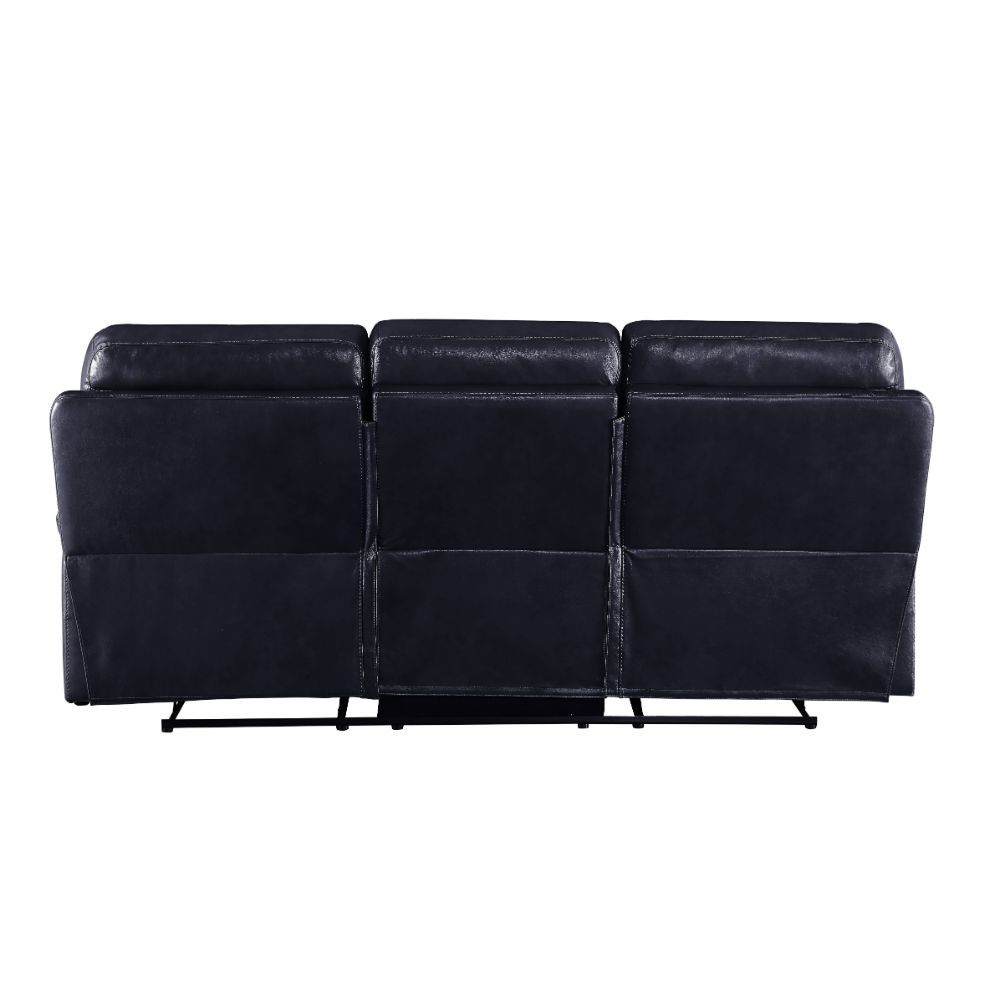 Aashi Navy Leather-Gel Match Sofa