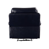 Aashi Navy Leather-Gel Match Recliner