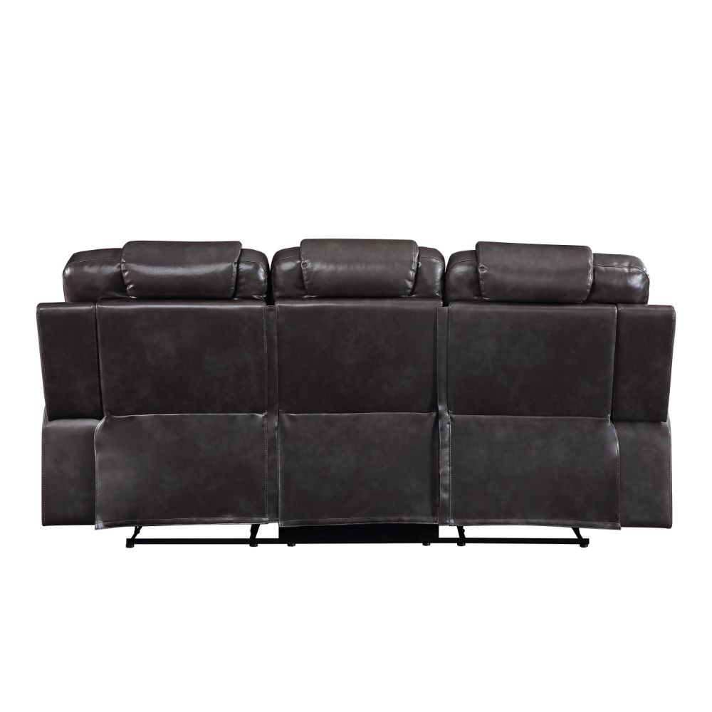 Braylon Magnetite Synthetic Leather Sofa