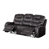 Braylon Magnetite Synthetic Leather Sofa