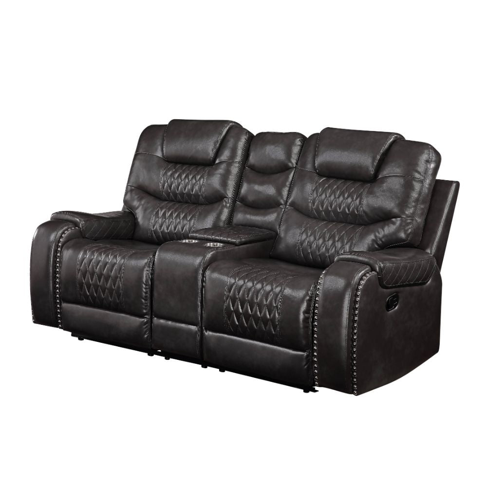 Braylon Magnetite Synthetic Leather Recliner