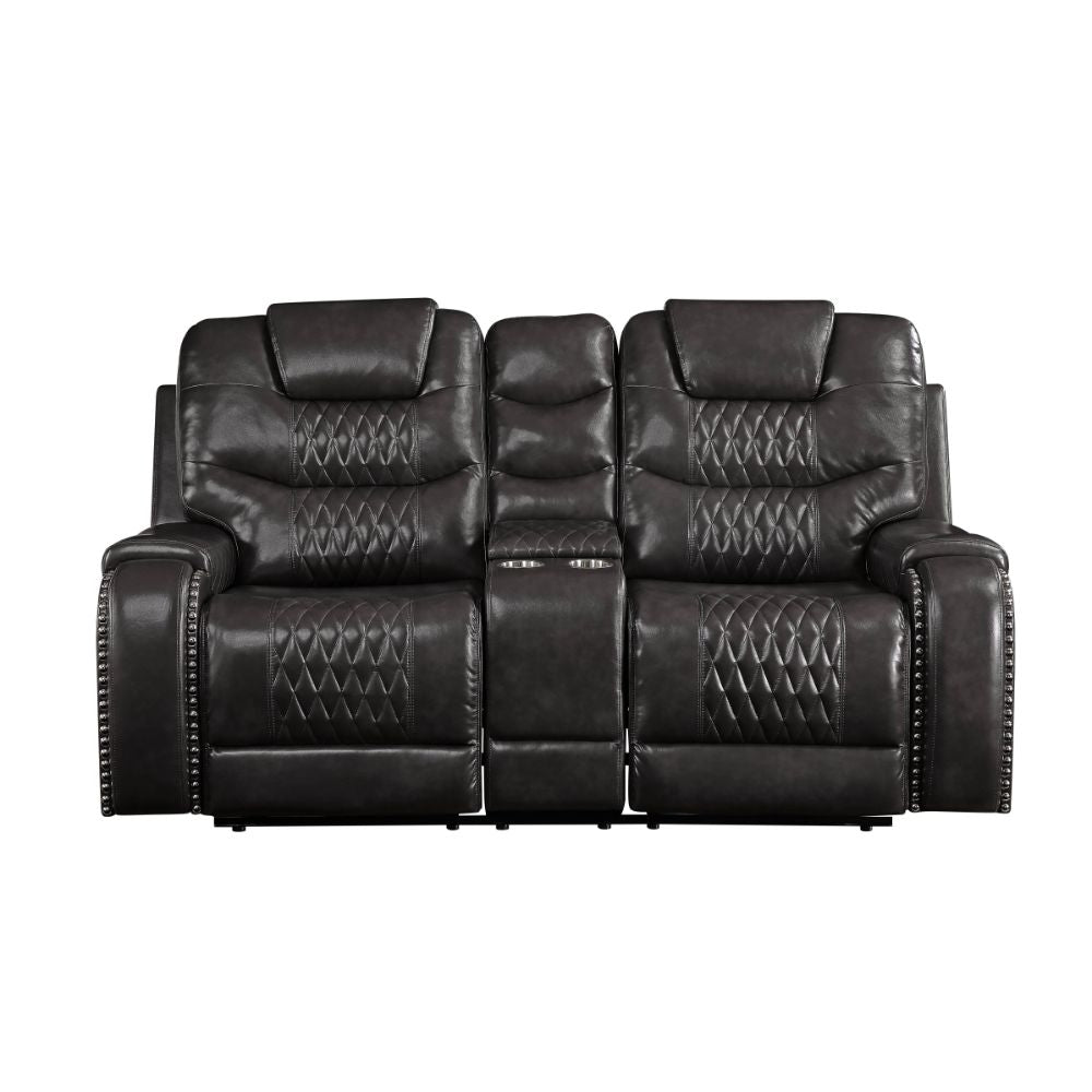 Braylon Magnetite Synthetic Leather Recliner