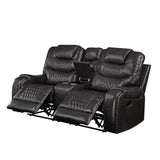 Braylon Magnetite Synthetic Leather Recliner