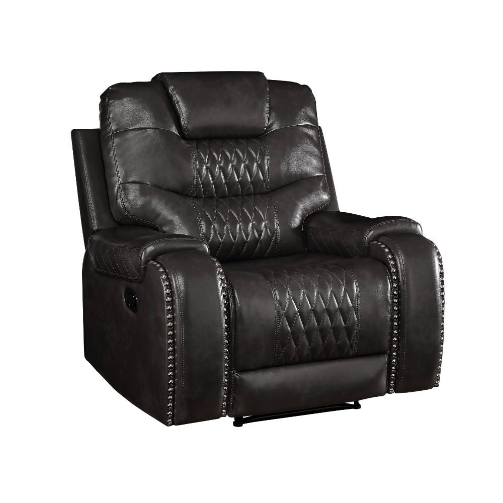 Braylon Magnetite Synthetic Leather Recliner