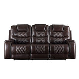 Braylon Brown Synthetic Leather Sofa