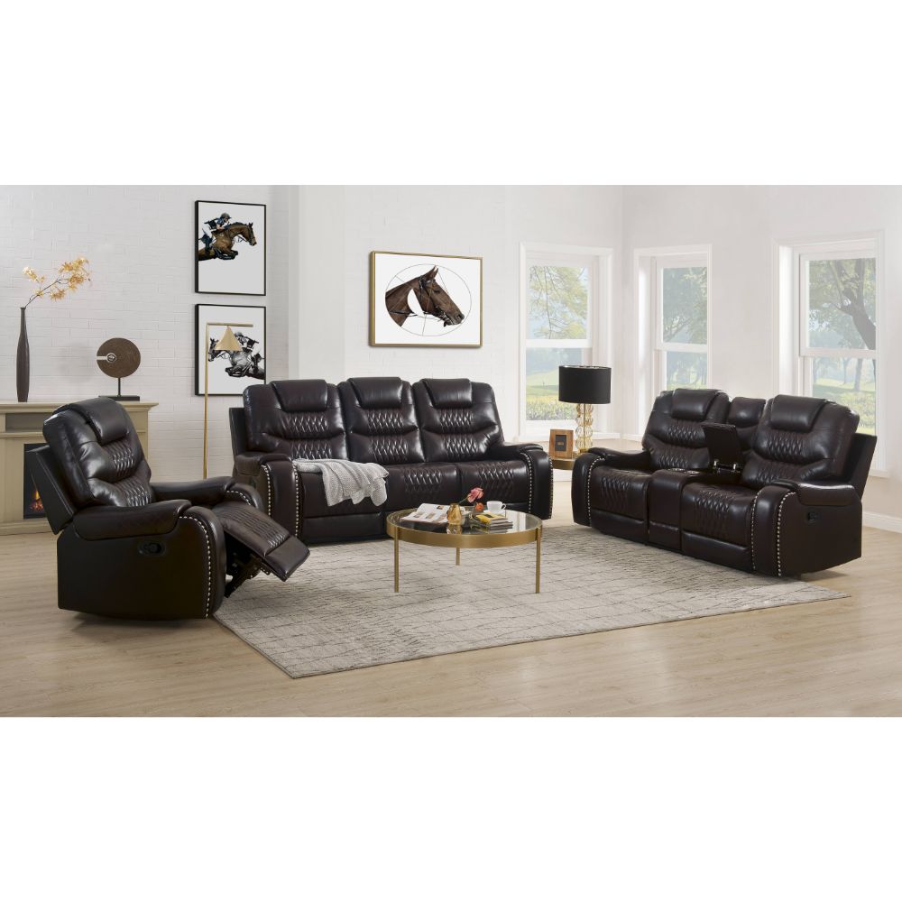 Braylon Brown Synthetic Leather Sofa