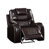 Braylon Brown Synthetic Leather Recliner