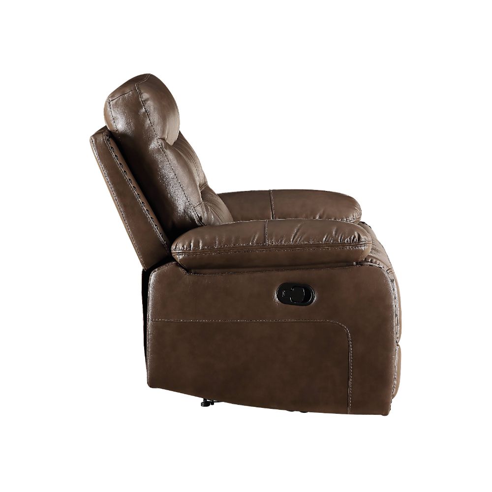 Aashi Brown Leather-Gel Match Sofa