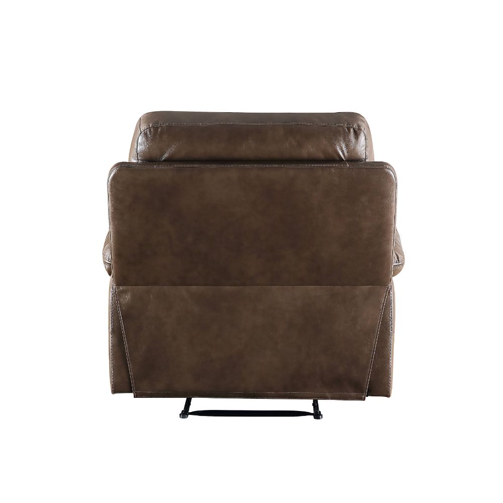 Aashi Brown Leather-Gel Match Recliner