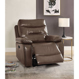 Aashi Brown Leather-Gel Match Recliner