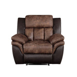 Jaylen Toffee & Espresso Polished Microfiber Recliner