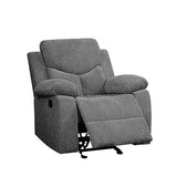 Kalen Gray Chenille Glider Recliner