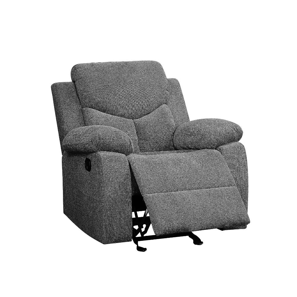 Kalen Gray Chenille Glider Recliner